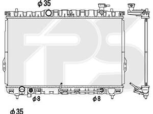 Радиатор охлаждения Hyundai Santa Fe (00-)