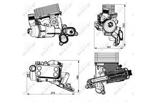 Радиатор охлаждения масла NRF, Renault Trafic II 2.0l 2006->