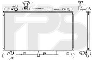 Радіатор охолодження MAZDA 6 2002-2007 Nissens