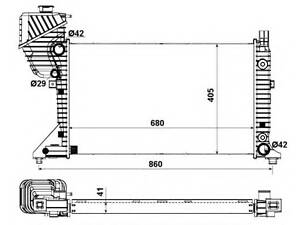 Радиатор охлаждения MB Sprinter 208-416CDI (АКПП)