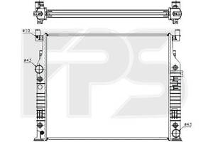 Радиатор охлаждения Mercedes GL W164 (06-)