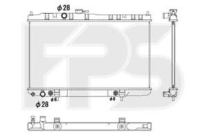 Радіатор охолодження Nissan Almera Classic (06-13) 1.6 АКПП, конд. (FPS)