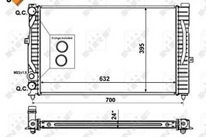 Радиатор охлаждения NRF, AUDI A4 94-