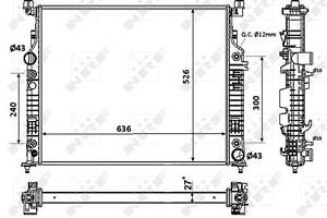 Радиатор охлаждения NRF, MERCEDES GL/ML 06-
