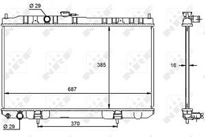 Радиатор охлаждения NRF, NISSAN Almera 03/2006-