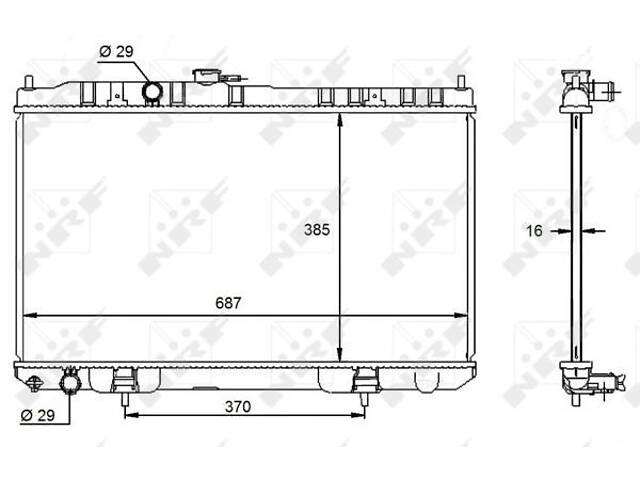 Радиатор охлаждения NRF, NISSAN Almera 03/2006-