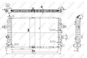Радиатор охлаждения NRF, OPEL Zafira 1.610-2016>