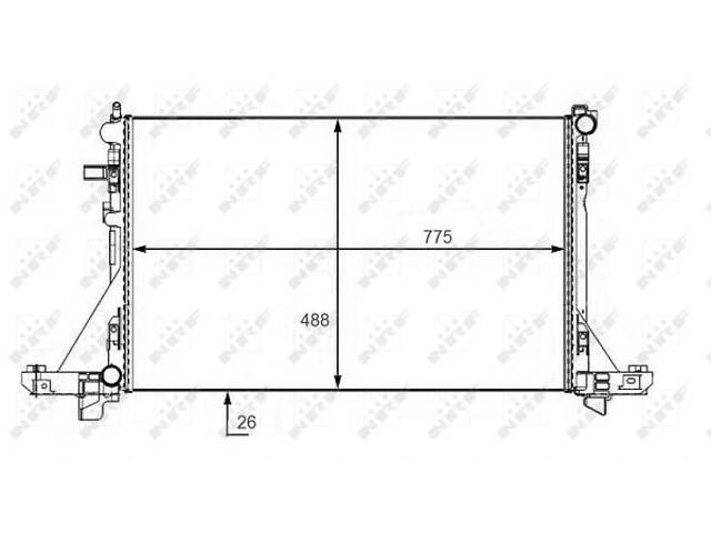 Радиатор охлаждения NRF, RENAULT Master 2.3 CDTi 02-2010>