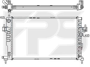 Радиатор охлаждения OPEL CORSA C 2000-2009 1.7 DTi Nissens