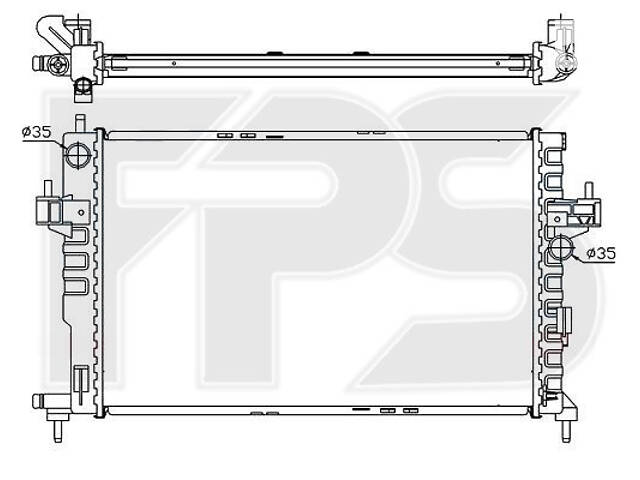 Радиатор охлаждения OPEL CORSA C 2000-2009 1.7 DTi Nissens