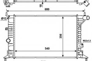 Радиатор охлаждения Opel Vectra 95-03