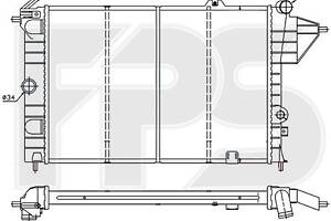 Радиатор охлаждения Opel Vectra A (88-)