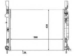Радиатор охлаждения Renault Kangoo 1.5dCi 08-