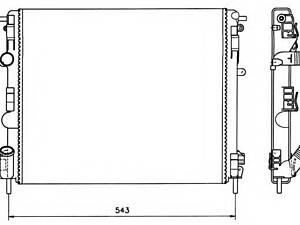 Радіатор охолодження Renault Kangoo 1.6 16V/1.9D/dTi/dCi 99-