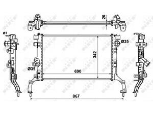 Радіатор охолодження Renault Laguna/Latitude 1.5/2.0D 07-