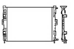 Радіатор охолодження Renault Megane II 1.4-1.6 03-09 (Economy Class)