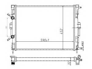 Радиатор охлаждения Renault Megane II/Scenic II 02-09 (Economy Class)