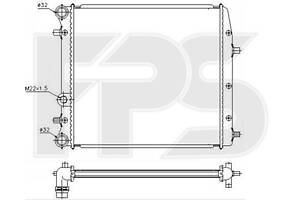 Радиатор охлаждения SKODA RAPID 2012- 1.21.6TDI МКП без конд. AVA
