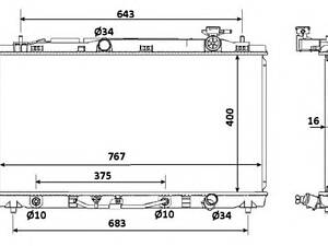 Радіатор охолодження TOYOTA CAMRY (MCV3_, ACV3_, _XV3_)