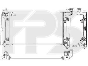 Радиатор охлаждения TOYOTA COROLLA E12 2001-2007 1.61.81.4 АКП Nissens