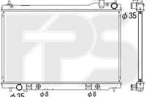 Радіатор охолодження вода Infiniti FX35 03-08 новий неоригінал