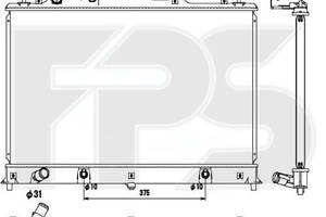 Радиатор охлаждения вода Mazda CX-7 06-09 новый неоригинал