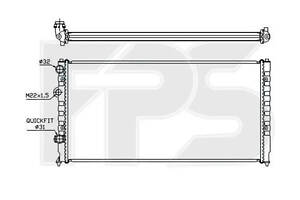 Радіатор охолодження Volkswagen Passat B4 (93-)