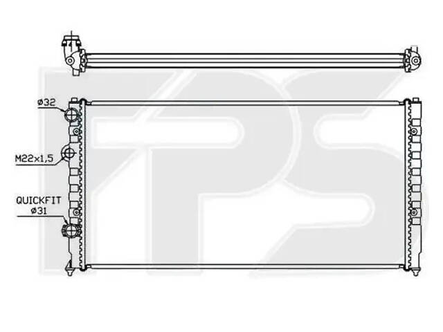 Радиатор охлаждения Volkswagen Passat B4 (93-)