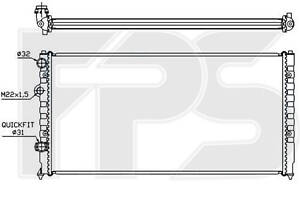Радиатор охлаждения VW PASSAT B4 1993- 1.6-2.9i Nissens