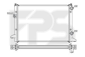 Радиатор охлаждения VW PASSAT B4 1993- Nissens
