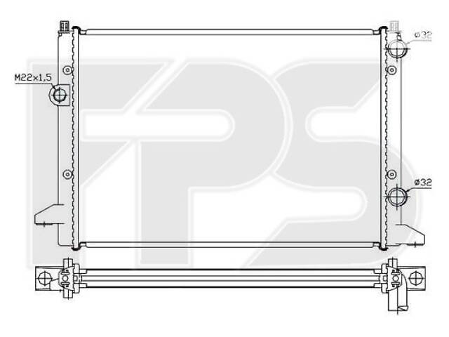Радиатор охлаждения VW PASSAT B4 1993- Nissens