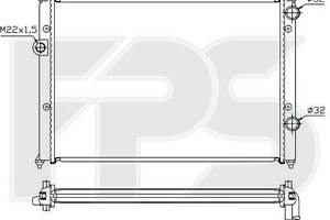 Радиатор охлаждения VW PASSAT B4 1993- Nissens