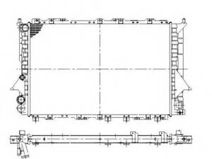 Радіатор охолодження (408x628x26) Audi 80, 100, A6 2.0-2.5TDI 90-