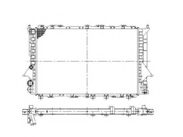 Радіатор охолодження (408x628x26) Audi 80, 100, A6 2.0-2.5TDI 90-