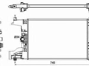 Радіатор охолодження (MT) Opel Astra J 1.3D/1.7D 12.09- 53142