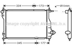 Радіатор охолодження (вир-во AVA)