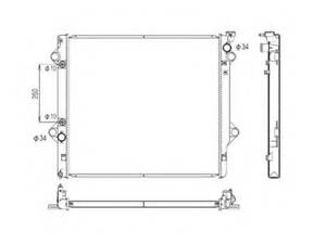 Радиатор охлаждения 650x590x27 Toyota Land Cruiser Prado I (J120) 4.0 12.02-01.18