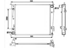 Радиатор охлаждения AT KIA SOUL 11/08-1.6