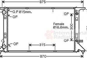 Радiатор охолодження AUDI (вир-во Van Wezel)