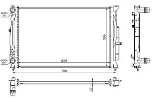 Радіатор охолодження AUDI A4 B5 (8D2) / AUDI A6 C5 (4B5) 1994-2008 г.
