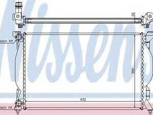 Радіатор охолодження AUDI A4S4 (B6, B7) (00-) 1.6-2.0 (вир-во Nissens) NISSENS 60304A на AUDI A4 (8E2, B6)