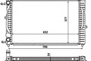 радіатор охолодження Audi A6/VW Passat 1.9TDI 97-