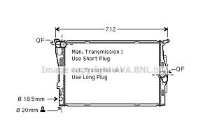 Радіатор охолодження BMW (вир-во AVA)
