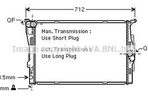 Радіатор охолодження BMW (вир-во AVA)