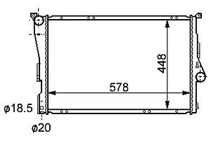 Радіатор охолодження BMW 3 (E46) / BMW Z4 (E89) 1997-2016 г.