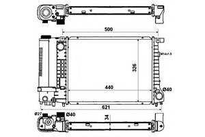 Радіатор охолодження Bmw 3/5 E36/E34 1.6/1.8 i