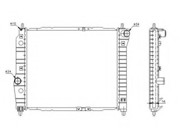 Радіатор охолодження Chevrolet Aveo 1.2/1.4 06- 53637