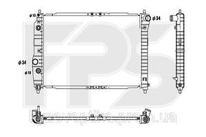 Радіатор охолодження chevrolet aveo T250 1.5/1.6 (шевроле авео) 2006-2012