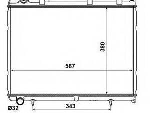Радіатор охолодження Citroen C4Peugeot 307308 1.6HDi1.82.0i 04- NRF 53973 на CITROËN C4 Picasso I (UD_)