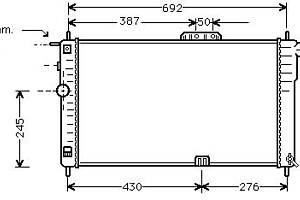 Радіатор охолодження DAEWOO NEXIA / DAEWOO RACER 1986-2008 г.
